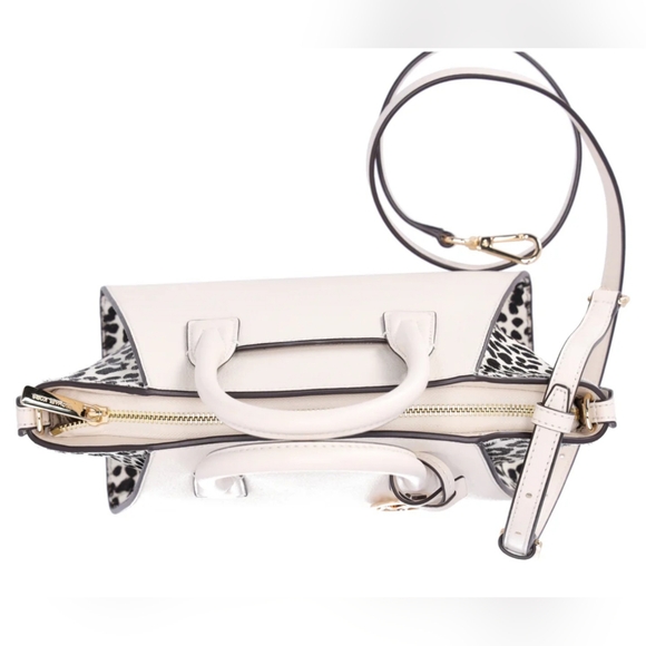 NWT Michael Kors Avril Small Leather Cheetah Print Calf Hair Satchel $558 MSRP - Picture 4 of 5